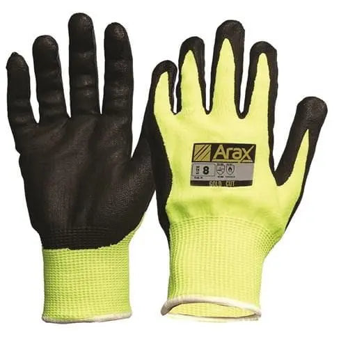 Pro Choice Arax Gold, Nitrile Sand Dip On Hi-vis Yellow Liner - AFYN PPE Pro Choice 7